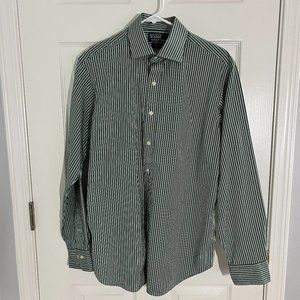 Polo Ralph Lauren - Striped Green Button Down - Regent - Size 16; 34/35